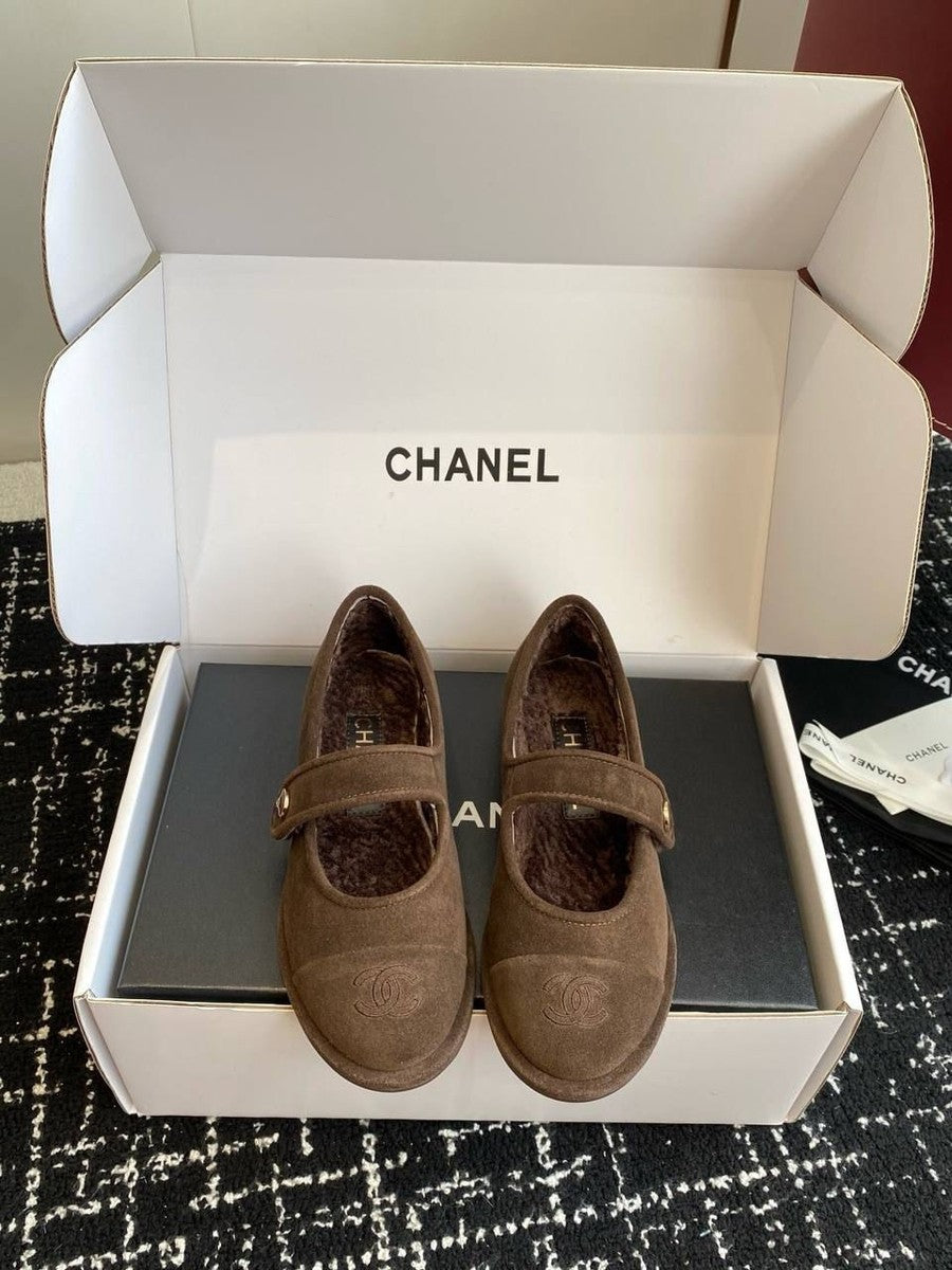 Chanel Suede Shearling Fur