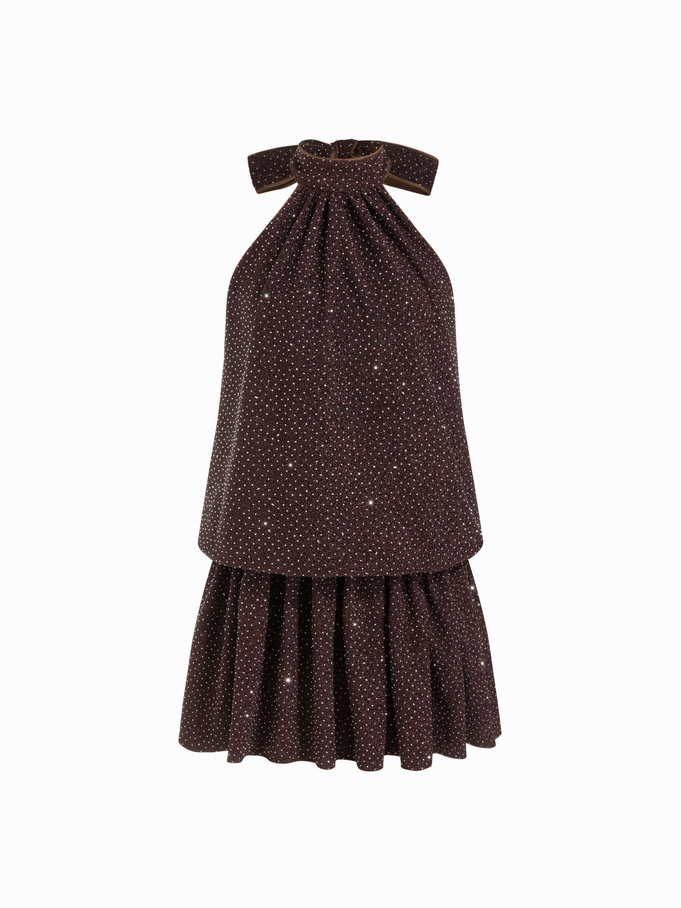 Rhinestone halter neck dress
