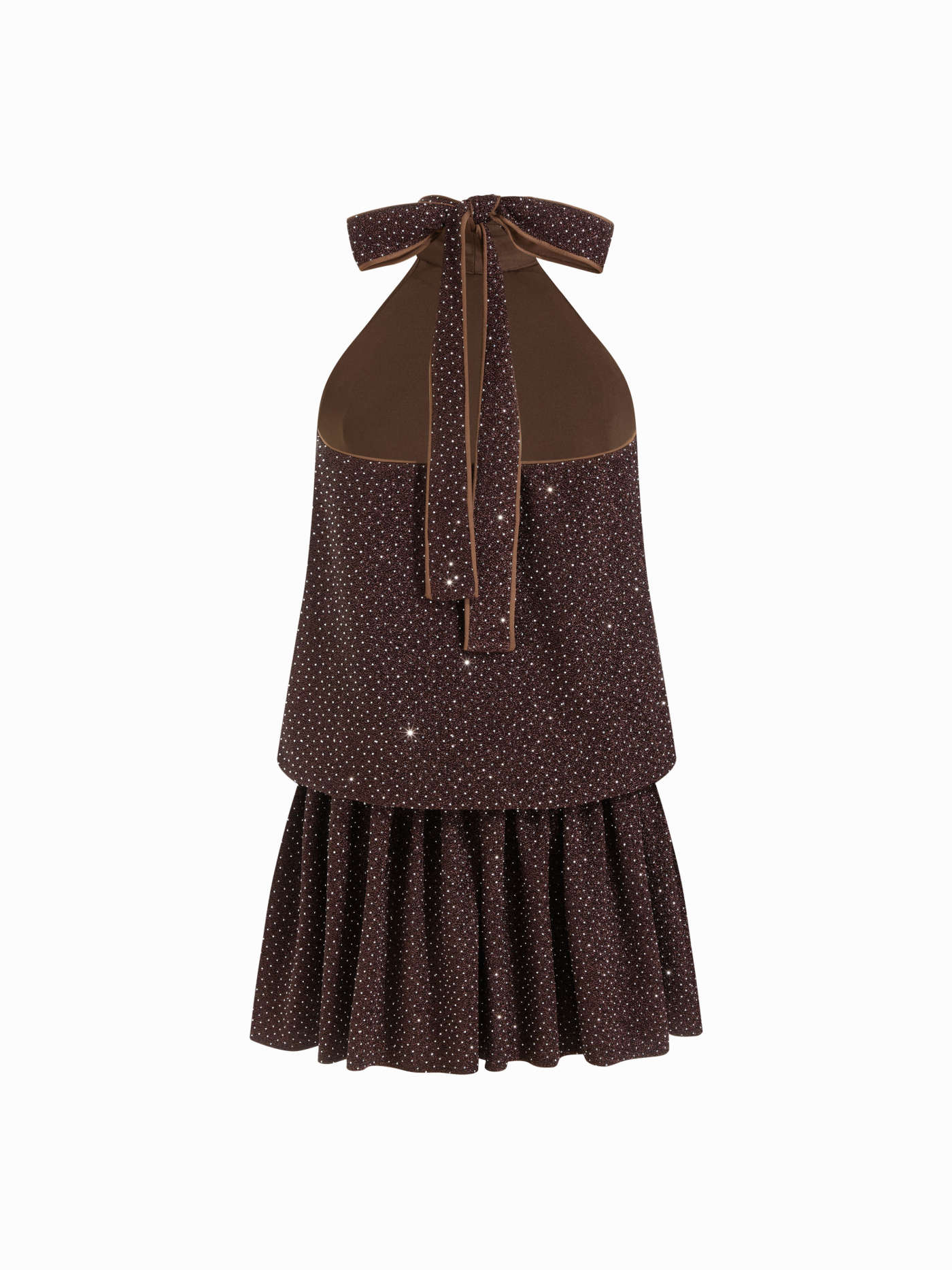 Rhinestone halter neck dress