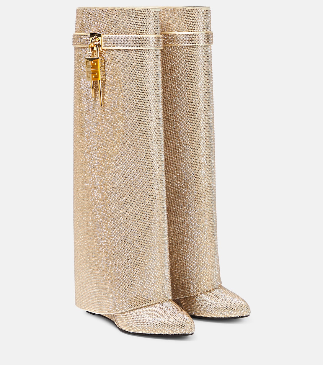 Shark Lock boots with strass